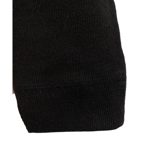 Vintage Y2K Ojai Black Jacket Sz M Thick Soft Knit Silver Buttons Made In Peru - Picture 5 of 9